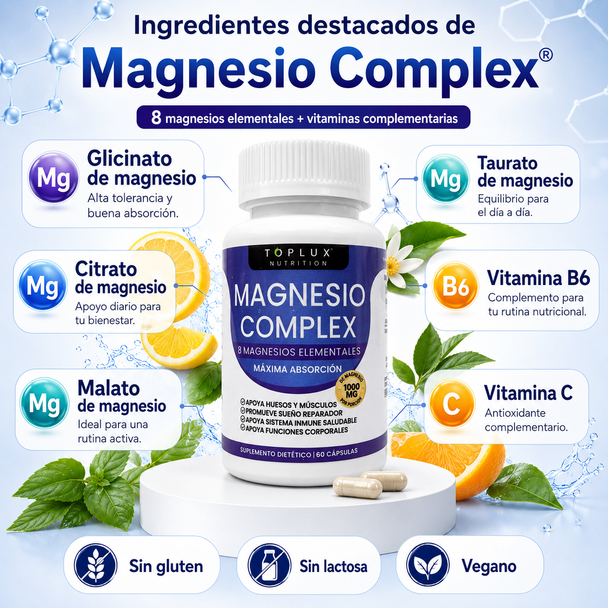 Magnesio Complex® | Duerme mejor, mejora salud, firmeza para huesos y articulaciones